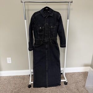 Universal Thread Black Long Sleeve Denim Dress
